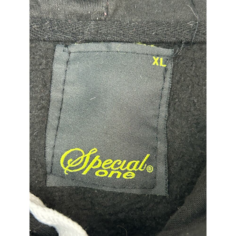 Women's XL Cropped Hoodie SAVAGE GUC Black White